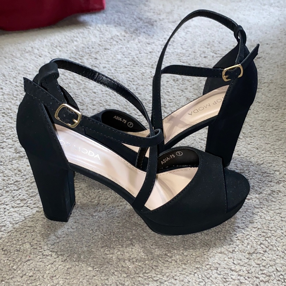 Suede heels